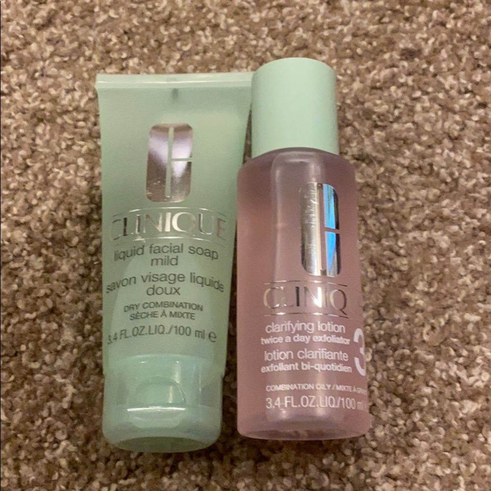 Clinique set facial soap and clarifying lotion NEW